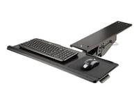 Startech.Com Under Desk Keyboard Tray, Full Motion & Height Adjustable Keyboard And Mouse Tray, 10" X 26" Platform, Ergonomic Sliding Computer Keyboard Holder With Mouse Pad & Wrist Rest - Desk Mount Keyboard Tray - Tastatur-/Musebrett - Monterbar U