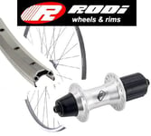 Rodi Rodi Bakhjul cykel 28 tum | HG body 8-10 växlar | 135mm QR | Fälgbroms | Silver