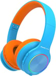 Casque Bluetooth Sans Fil Pour Enfants, Casques Pour Enfant Avec Lumières Led, Hd Ste¿Re¿O, Usb-C Recharge Rapide, Micro Intégré, Casque Pliable, Sd Mode Et Filaire Pour Iphone/Tablettes/Tv