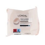 L'Oreal Fine Flowers Cleansing Waterproof Make Up Wipes x 25 Face & Eyes - NEW