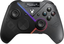 Rog Raikiri Pro Manette Gaming Pc (Connectivité Tri-Mode Usb-C Filaire / 2,4 Ghz / Bluetooth, Dalle Oled Intégrée, 4 Boutons À L'arrière, Gâchettes Sélectionnables, Dac Ess, Joystick)