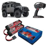 Traxxas 82056-4 TRX-4 Land Rover Defender 1/10 Robot Tqi + TRX 3S Jeu Gris