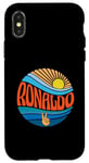 Coque pour iPhone X/XS Ronaldo T-shirt vintage Sunset Ronaldo Groovy Tie Dye