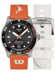 TISSOT Seastar 1000 Powermatic 80 40mm Wilson WNBA Special Edition Automatverk, Svart tavla, Datum, Två armband