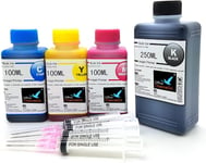 550ml Encre de Recharge imprimante Compatible pour HP301 HP301XL Deskjet 1010 1510 HP Officejet 4636 2622 4630 4632 5530 e-All-in