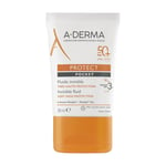 A-DERMA PROTECT Fluide solaire visage invisible POCKET - SPF50+ Émulsion 30 ml