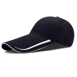 YEKEYI Extra Long Bill 100% Washed Cotton Baseball Cap Lengthened Brim Sun Protection Hat Long Large Bill Cap Navy