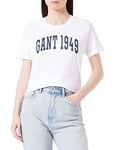 GANT Women's MD. Logo SS T-Shirt, White, S