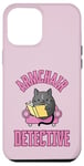 Coque pour iPhone 12 Pro Max Fauteuil détective – Chat lisant un livre mystère confortable