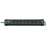 Brennenstuhl – Power strip, 8 output connectors, 3m cable, black (1951180100)