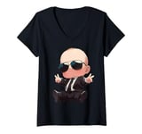 Womens Baby Birthday Party Gift Boy Girl Toddler Like A Boss Kids V-Neck T-Shirt