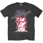 David Bowie Men's Aladdin Sane T-Shirt, Black, (Size: X-Large)