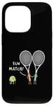 Coque pour iPhone 13 Pro Raquette de sport Fun Match Backhand Raquette de tennis