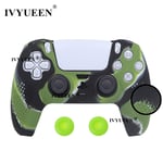 Camo Vert - Housse De Protection En Gel De Silicone Souple Pour Manette De Jeu Playstation 5 Ps5 Dualsense, Capuchons De Poignées