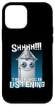 Coque pour iPhone 12 mini Shhh!!! The Fridge Is Listening Film métallique