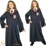 Girls Hermione Granger Costume Harry Potter Robe Fancy Dress Child Outfit