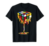 Melting Cube Funny Rubik Rubix Rubics Player Cube Melt T-Shirt