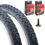 Vandorm BMX Tyres 20 x 1.95" Comp 3 Black & Schrader Valve Inner Tubes Pair