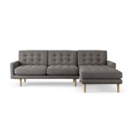 Ability Habitat Fenner Right Hand Corner Sofa - Charcoal Ash Leg 4 Seater