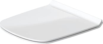 Duravit Abattant WC Durastyle, Abattant Toilette en Uréa-Duroplast , Couvercle de Toilette avec Charnières en Acier Inoxydable, Blanc