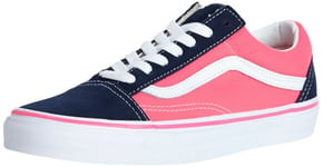 Vans Mixte U Old Skool Dress Blues/Neo Baskets Basses, Bleu/Rose, 41 EU