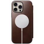 Nomad iPhone 16 Pro Max Modern Horween Leather Folio MagSafe Rustic Brun