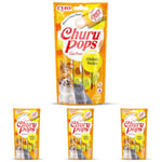 INABA Churu Pops - Friandises à Main pour Chats - Délicieux, Savoureux Snacks pour Chats - Poulet (Lot de 4)