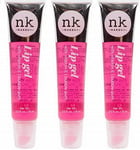 NK Makeup Bubble Gum Lip Gel Lip Gloss with Vitamin E Pack of 3