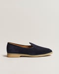 Baudoin & Lange Stride Loafers Navy Suede