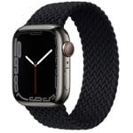 Slitstarkt och Elastiskt Apple Watch Armband 38mm/40mm/41mm Svart XS