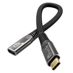 Rallonge USB C USB4 0.25 M, 240W Cable Thunderbolt 4 40Gpbs Transfert de Données PD3.1 Cable USB C Charge Rapide, 8K@60Hz Cable USB C Court pour MacBook,iPad Pro,Samsung,Laptop,Hub,Monitor