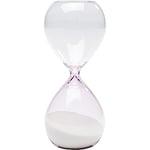 Kare Sablier Design Transparent, Horloge, minuteur, Corps en Verre, Sable de Verre coloré, soufflé à la Bouche, autonomie 15 Min, 17 x 7 x 7 cm (H x l x P)