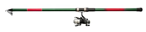 Mitchell Target II Spinning Combo, Fishing Rod and Reel Combo, Predator Fishing, Ready to Fish Kits Include Rods and Reels Pre-Spooled with LinePike/Perch/Zander, Unisex, Black, 3.5m, 5-20g