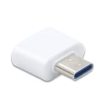 USB-C (hane) till USB 3.0 OTG adapter -konvertera din Type-C-kontakt till en USB-port - Vit