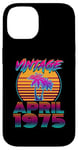 Coque pour iPhone 14 50 Years Old Retro Vintage Funny April 1975 50th Birthday