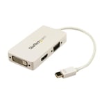 StarTech.com MDP2VGDVHDW Video kabel Kopling 0,15 M Mini DisplayPort Dvi-D + VGA (D-sub) + HDMI, hvit