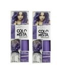 2x L'Oreal Colorista Washout Semi-Permanent  INDIGO Hair Dye 80ml