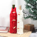 Christmas Red Wine Bottle Covers Bag Holiday Champagne Decorati