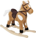 WOLTU Baby Rocking Horse Wooden Toddler Rocking Toy with Sound and Stirrups Ride