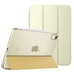 MoKo Case Fit New iPad Mini 6 2021 (6th Generation, 8.3-inch) - Slim Lightweight Hard Clear Back Shell Stand Cover with Translucent Frosted Back Protector, with Auto Wake/Sleep, Champagne Gold