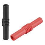 Sourcingmap 4mm Banana Speaker Plug Female to Female Converter Jack Socket Connector 10A 10pcs Red Black