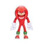 Sonic The Hedgehog Sonic 3 Movie Knuckles Sonic Collector Toy Figure by Jakks Pacific, Stands 5” / 13 cm Tall, Highly Articulated for Boys/Girls, Officially Licensed 3 Movie, Suggested for Ages 3+