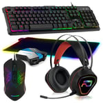 pack gamer clavier souris tapis xxl convertisseur casque gta 230 pour switch, ps4, xb1 x et s, pc