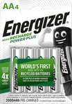 7638900417012 ENERGIZER BATTERY RECHARGEABLE POWER PLUS AA HR6/4 2000mAh ENERGIZ