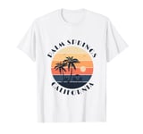 Palm Springs California Vacation Retro Sunset Palm Tree T-Shirt