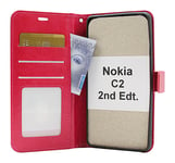 Crazy Horse Wallet Nokia C2 2nd Edition (Hotpink)