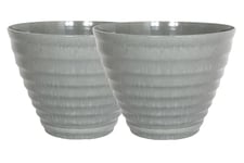 Plant Avenue Plastic Plant Pot, Grey, Large