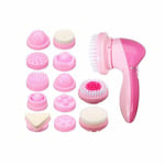 12 in 1 Electric Facial Face Spa Cleansing Brush Beauty Cleanser Exfoliator Body