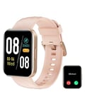 RUIMEN Montre Connectée Femme Repondre Appel Smartwatch Android iOS Montre Sport Etanche avec Podometre Calories Cardiofrequencemetre SpO2 Suivi Sommeil Cycle Menstruel Fond d écran Personnalisé Rose