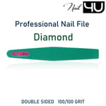 Nail File Diamond Green 100/100 Grit Professional Quality Curved Nail Files UK